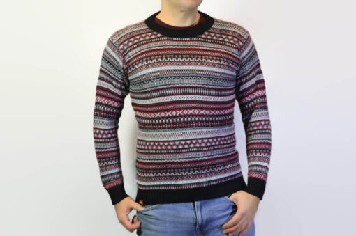 Peruanischer Wollpullover grau