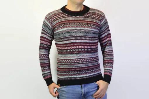 Peruanischer Wollpullover grau