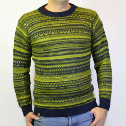 Peruanischer Wollpullover grün