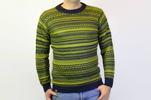 Peruanischer Wollpullover grün