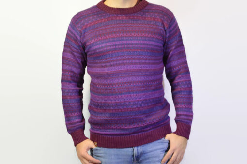 Peruanischer Wollpullover violett