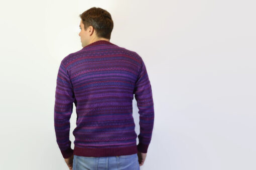 Peruanischer Wollpullover violett