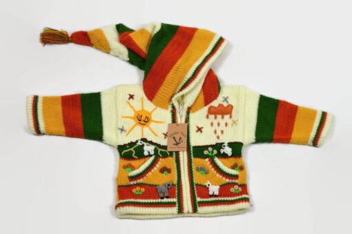 Kinderstrickjacke Schneemann Gr. 74-80 Variante 1