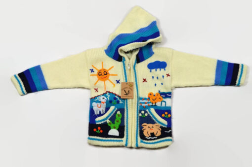 Kinderstrickjacke Schneemann Gr. 86-92 Variante 1