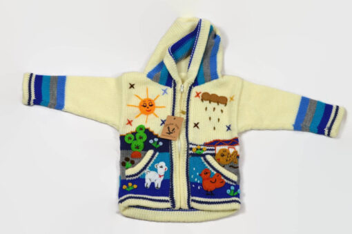 Kinderstrickjacke Schneemann Gr. 86-92 Variante 2