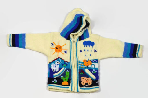 Kinderstrickjacke Schneemann Gr. 86-92 Variante 3