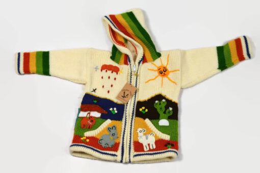 Kinderstrickjacke Schneemann Gr. 86-92 Variante 4