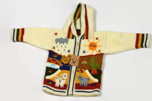 Kinderstrickjacke Schneemann Gr. 86-92 Variante 5