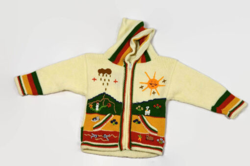 Kinderstrickjacke Schneemann Gr. 98-104 Variante 2