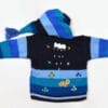 Kinderstrickjacke Blaue Eiswelt Gr. 74-80 Variante 1 Kinderstrickjacke Blaue Eiswelt Gr. 74-80 Variante 1