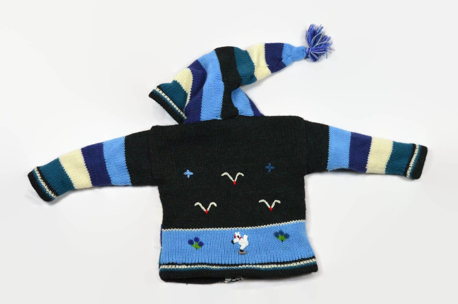 Kinderstrickjacke Blaue Eiswelt Gr. 74-80 Variante 2 Kinderstrickjacke Blaue Eiswelt Gr. 74-80 Variante 2