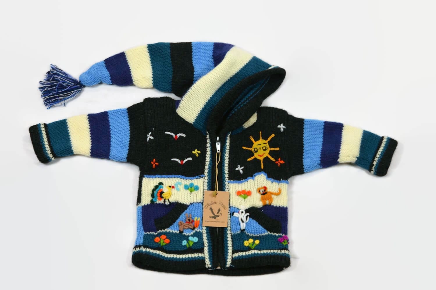 Kinderstrickjacke Blaue Eiswelt Gr. 74-80 Variante 3 Kinderstrickjacke Blaue Eiswelt Gr. 74-80 Variante 3
