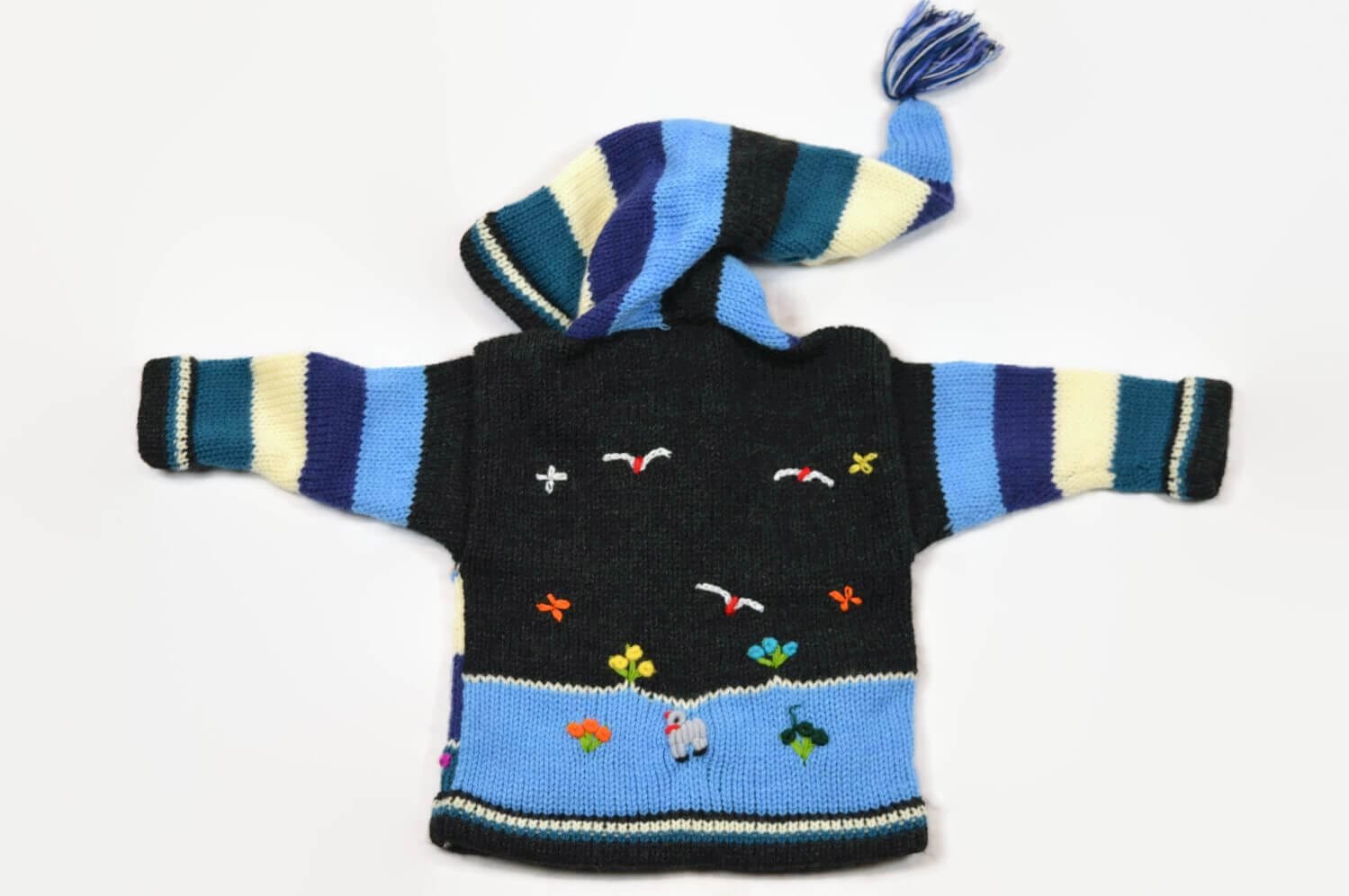 Kinderstrickjacke Blaue Eiswelt Gr. 74-80 Variante 3 Kinderstrickjacke Blaue Eiswelt Gr. 74-80 Variante 3