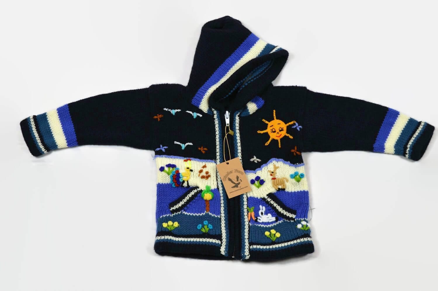 Kinderstrickjacke Blaue Eiswelt Gr. 74-80 Variante 4 Kinderstrickjacke Blaue Eiswelt Gr. 74-80 Variante 4