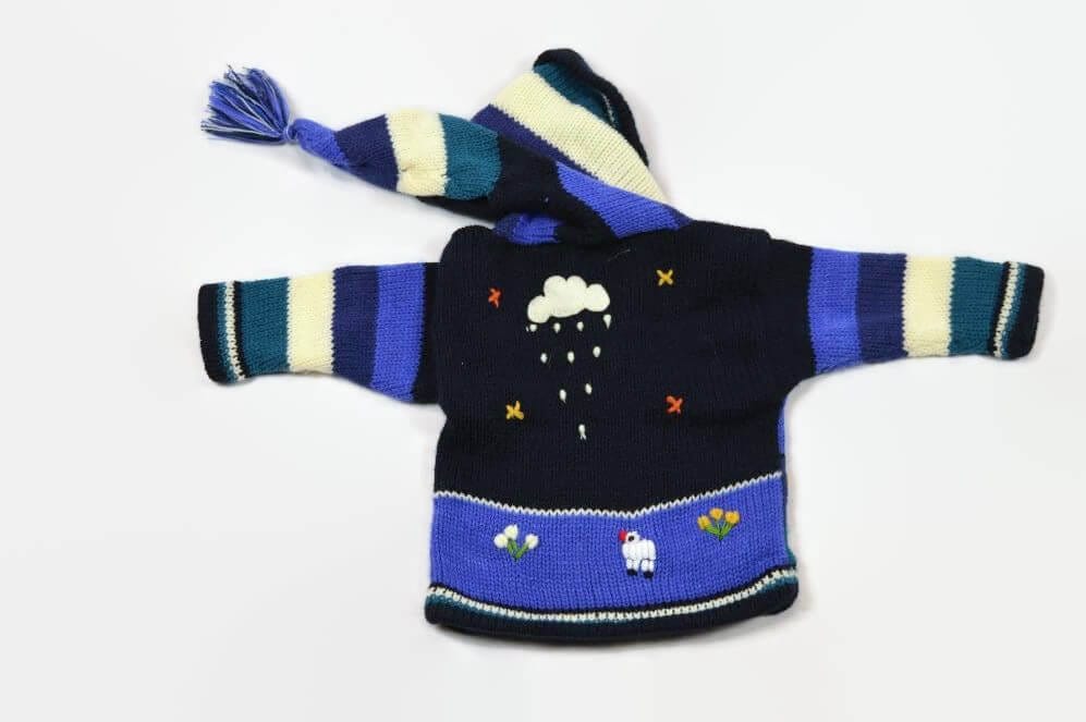 Kinderstrickjacke Blaue Eiswelt Gr. 74-80 Variante 5 Kinderstrickjacke Blaue Eiswelt Gr. 74-80 Variante 5