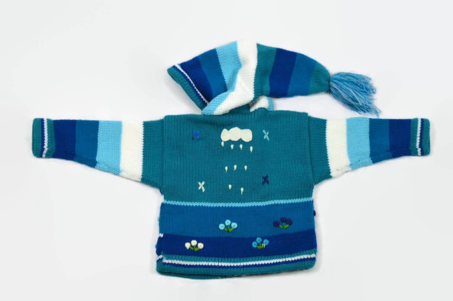 Kinderstrickjacke Blaue Eiswelt Gr. 74-80 Variante 7 Kinderstrickjacke Blaue Eiswelt Gr. 74-80 Variante 7