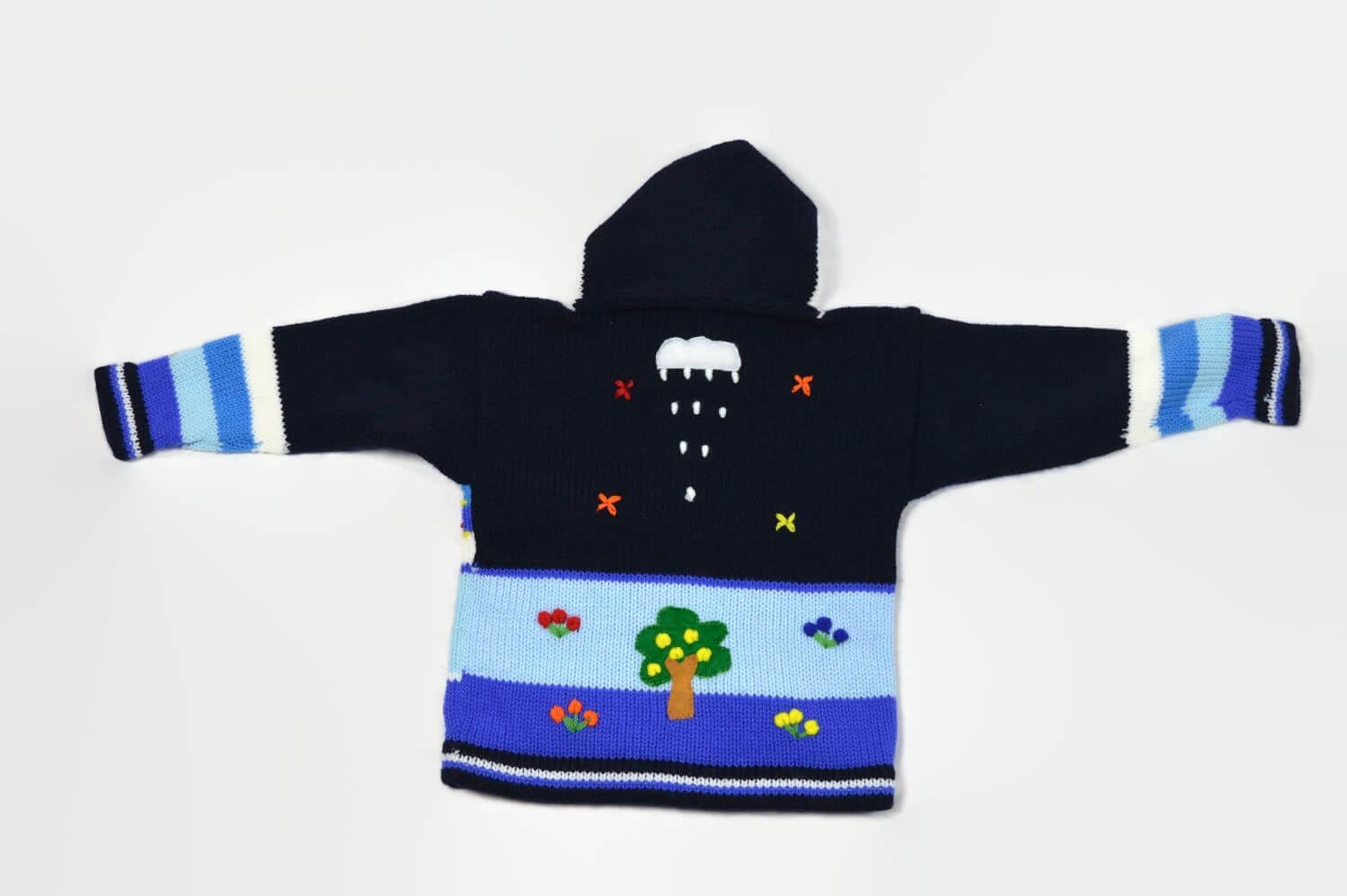 Kinderstrickjacke Blaue Eiswelt Gr. 86-92 Variante 2 Kinderstrickjacke Blaue Eiswelt Gr. 86-92 Variante 2
