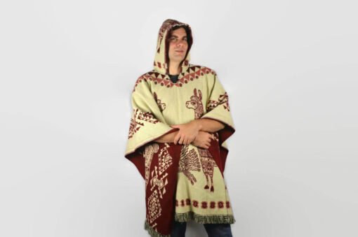 Wendeponcho Poncho Lama