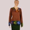 Alpaka Pullover für Damen Collos braun M