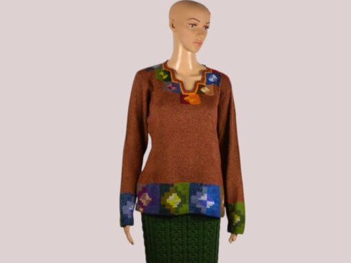 Alpaka Pullover für Damen Collos braun M
