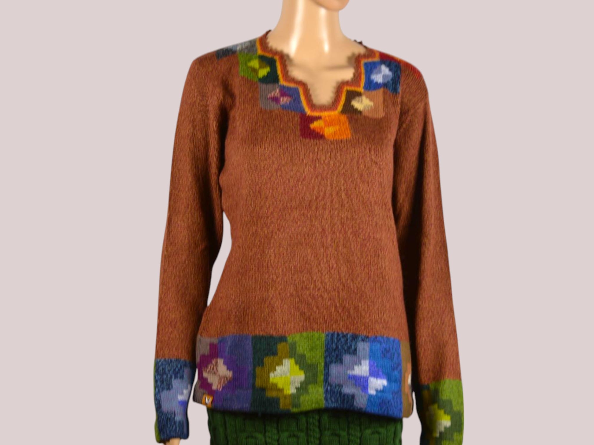 Alpaka Pullover für Damen Collos braun M Alpaka Pullover für Damen Collos braun M