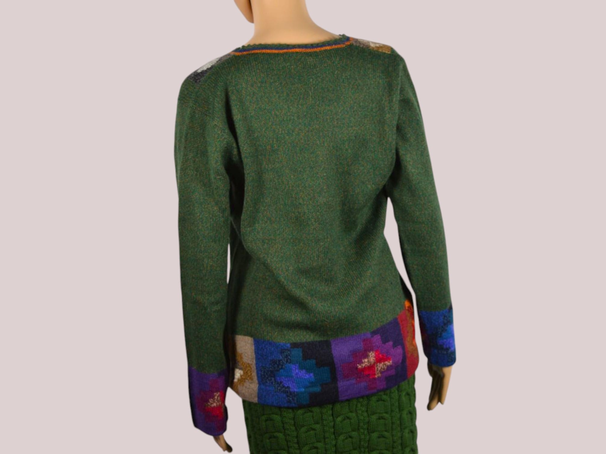 Alpaka Pullover für Damen Collos grün M Alpaka Pullover für Damen Collos grün M