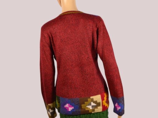 Alpaka Pullover für Damen Collos weinrot L