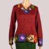 Alpaka Pullover für Damen Collos weinrot L