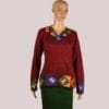 Alpaka Pullover für Damen Collos weinrot L