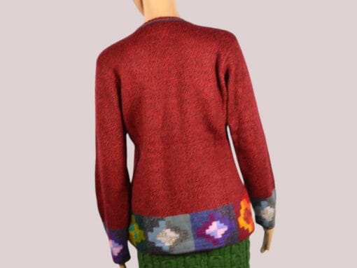 Alpaka Pullover für Damen Collos weinrot M