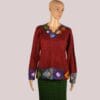 Alpaka Pullover für Damen Collos weinrot M