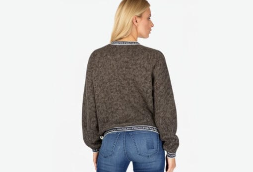 Damenpullover aus Alpaka Inka braun