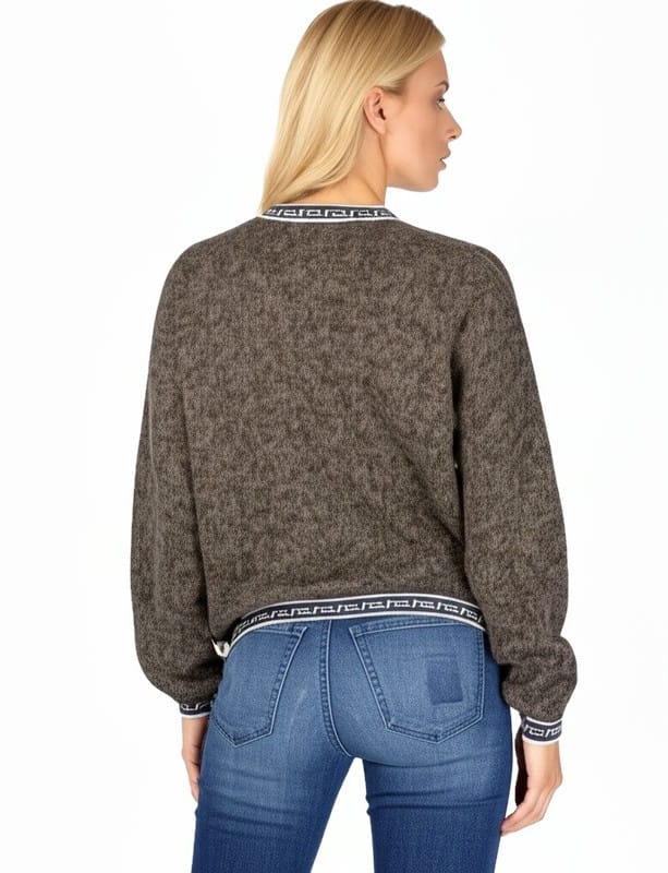 Damenpullover aus Alpaka Inka braun