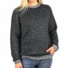 Damenpullover aus Alpaka Inka dunkelgrau