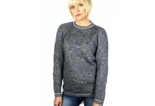 Damenpullover aus Alpaka Inka grau