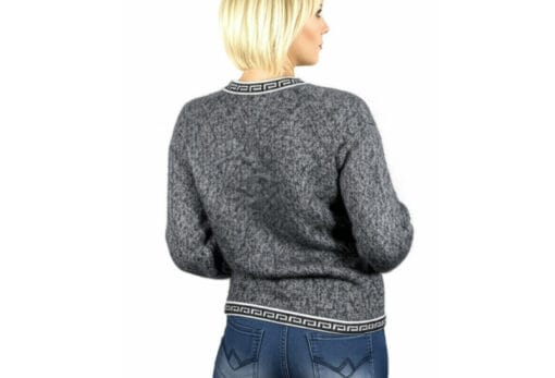 Damenpullover aus Alpaka Inka grau