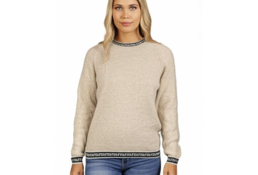 Damenpullover aus Alpaka Inka beige