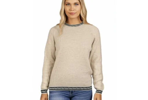 Damenpullover aus Alpaka Inka beige