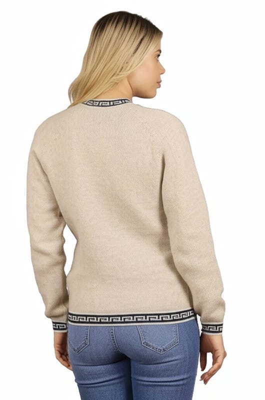 Damenpullover aus Alpaka Inka beige
