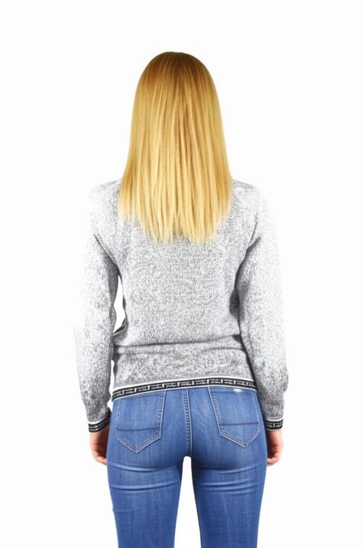 Damenpullover aus Alpaka Inka hellgrau