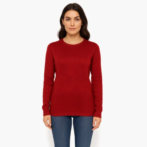 Alpaka Damenpullover Rincon rot