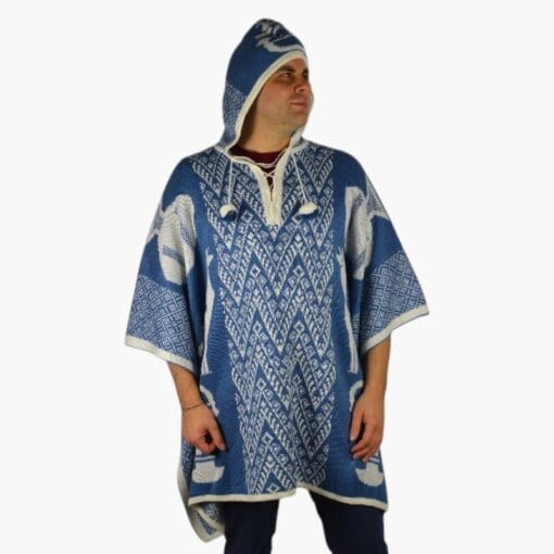 Alpaka Poncho Azul