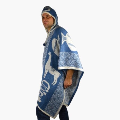 Alpaka Poncho Azul