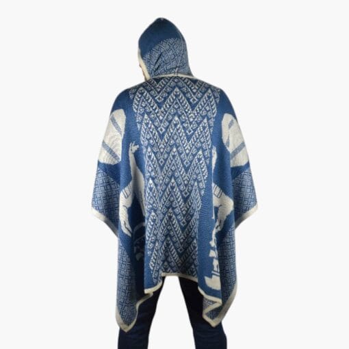 Alpaka Poncho Azul
