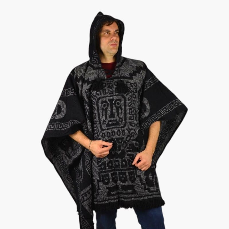 Alpaka Poncho Sirius schwarz