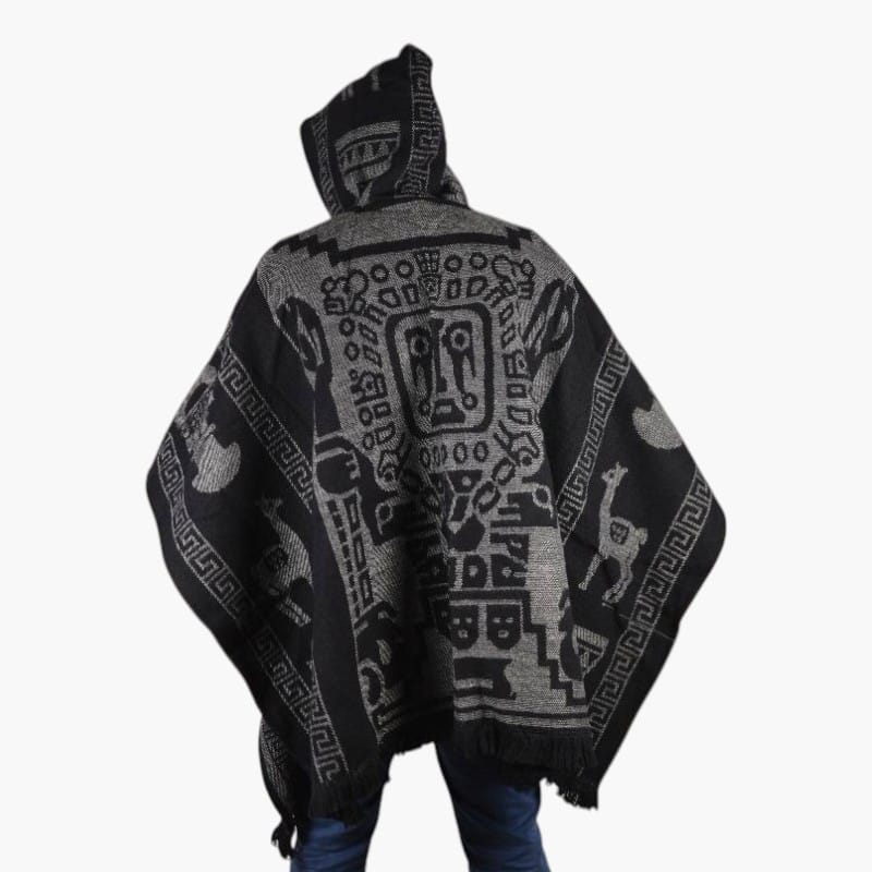 Alpaka Poncho Sirius schwarz