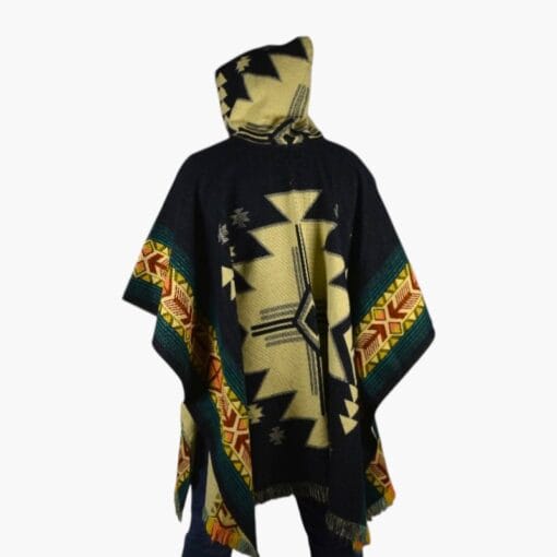 Poncho Chakan – Alpaka-Schafwolle Poncho im Inka-Stil – Bild 2