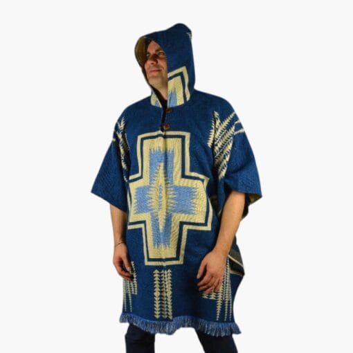 Poncho Cruz blau