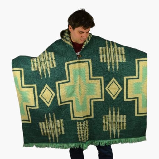 Poncho Cruz türkis