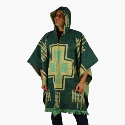 Poncho Cruz türkis